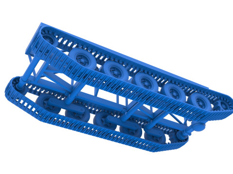 Chassis of Redneck Rave Mud truck on tracks Scale 1 to 25 Modello di stampa 3D