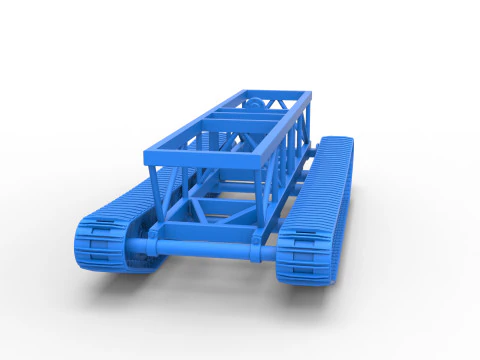 Chassi do caminh&atilde;o Redneck Rave Mud nas pistas Escala 1 a 25 Modelo de Impressão 3D