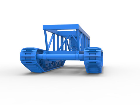 Chassis of Redneck Rave Mud truck on tracks Scale 1 to 25 Modello di stampa 3D