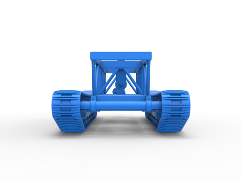 Chassis of Redneck Rave Mud truck on tracks Scale 1 to 25 Modello di stampa 3D