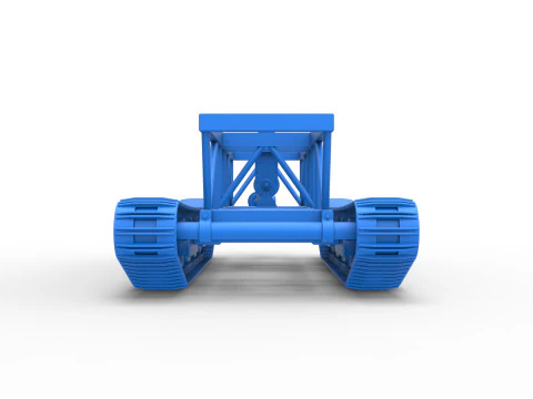 Chassi do caminh&atilde;o Redneck Rave Mud nas pistas Escala 1 a 25 Modelo de Impressão 3D