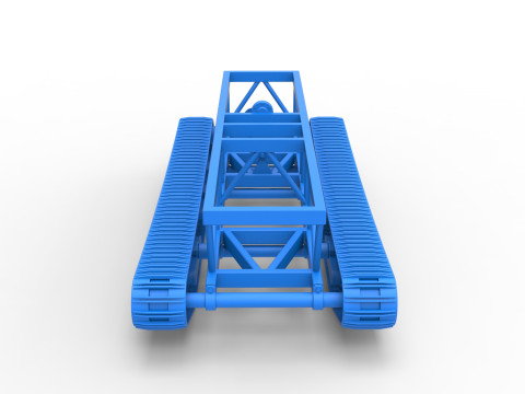 Chassis of Redneck Rave Mud truck on tracks Scale 1 to 25 Modello di stampa 3D