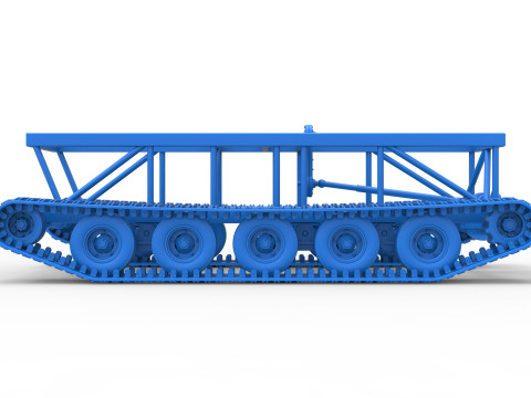 Chassis of Redneck Rave Mud truck on tracks Scale 1 to 25 Modello di stampa 3D