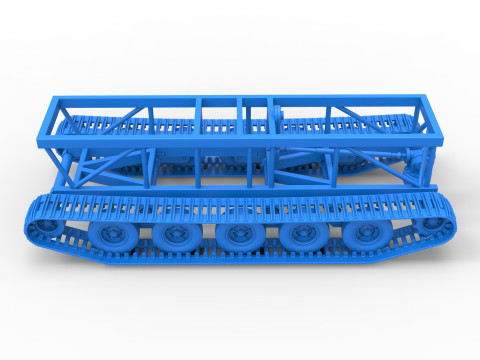 Chassis of Redneck Rave Mud truck on tracks Scale 1 to 25 Modello di stampa 3D