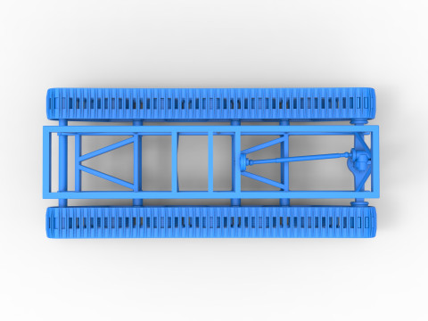 Chassis of Redneck Rave Mud truck on tracks Scale 1 to 25 Modello di stampa 3D