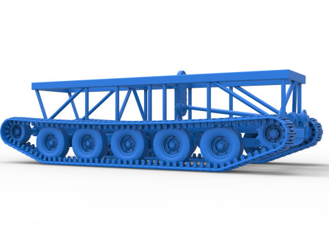 Chassis of Redneck Rave Mud truck on tracks Scale 1 to 25 Modello di stampa 3D