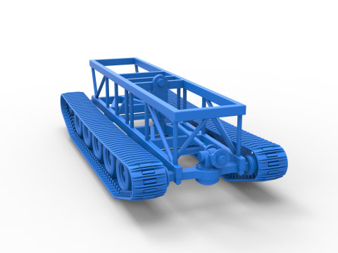 Chassis of Redneck Rave Mud truck on tracks Scale 1 to 25 Modello di stampa 3D