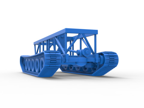 Chassis of Redneck Rave Mud truck on tracks Scale 1 to 25 Modello di stampa 3D