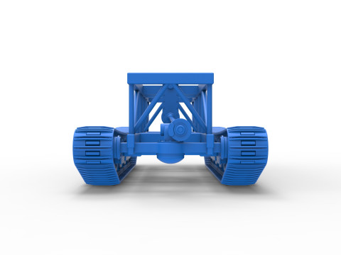 Chassis of Redneck Rave Mud truck on tracks Scale 1 to 25 Modello di stampa 3D