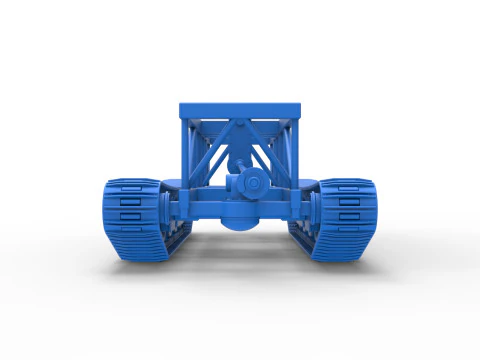 Chassi do caminh&atilde;o Redneck Rave Mud nas pistas Escala 1 a 25 Modelo de Impressão 3D