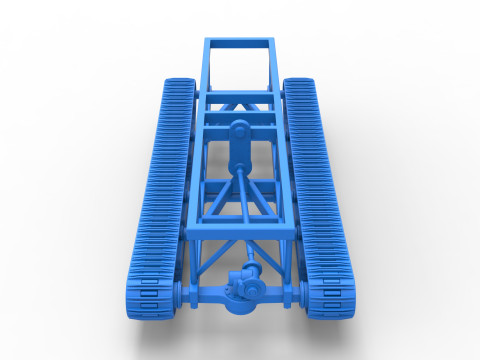 Chassis of Redneck Rave Mud truck on tracks Scale 1 to 25 Modello di stampa 3D
