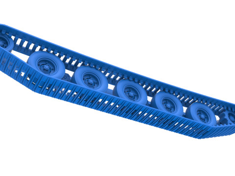 Track of Redneck Rave Mud truck on tracks Scale 1 to 25 3D Baskı Modeli
