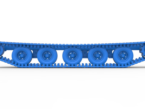 Track of Redneck Rave Mud truck on tracks Scale 1 to 25 3D Baskı Modeli
