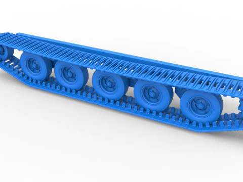 Track of Redneck Rave Mud truck on tracks Scale 1 to 25 3D Print Model
