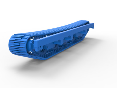 Track of Redneck Rave Mud truck on tracks Scale 1 to 25 3D Baskı Modeli