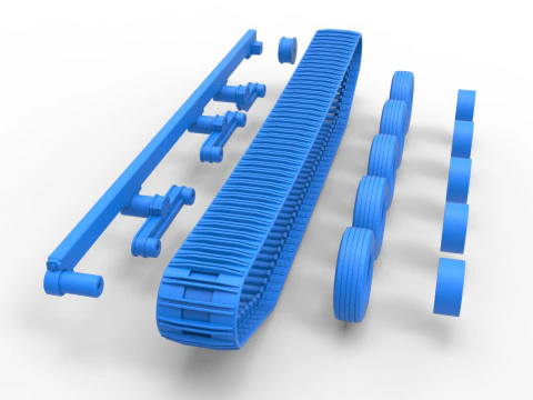 Track of Redneck Rave Mud truck on tracks Scale 1 to 25 3D Print Model