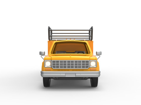 Vintage Transporter truck for Race car Scale 1 to 25 Modèles 3D en vedette