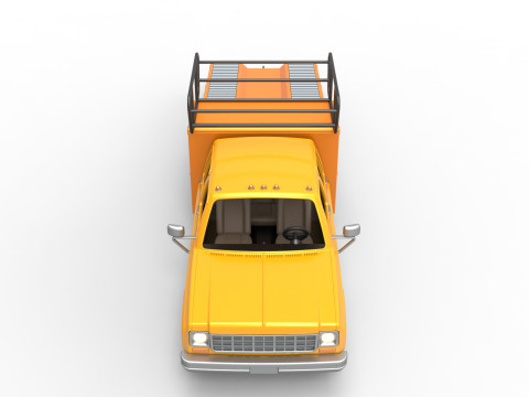 Vintage Transporter truck for Race car Scale 1 to 25 Modèles 3D en vedette