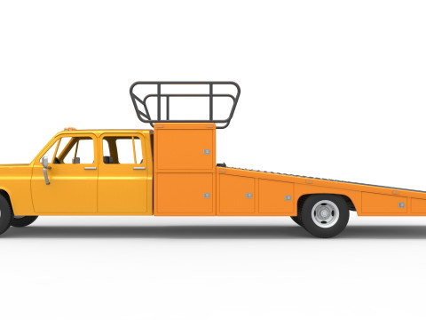 Vintage Transporter truck for Race car Scale 1 to 25 Modèles 3D en vedette