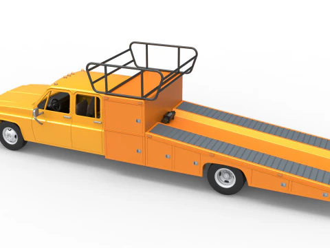 Vintage Transporter truck for Race car Scale 1 to 25 3D Print Model