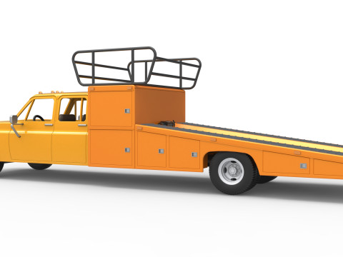 Vintage Transporter truck for Race car Scale 1 to 25 Modèles 3D en vedette