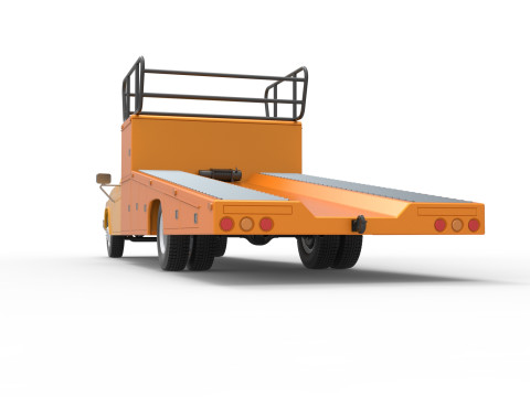 Vintage Transporter truck for Race car Scale 1 to 25 Modèles 3D en vedette