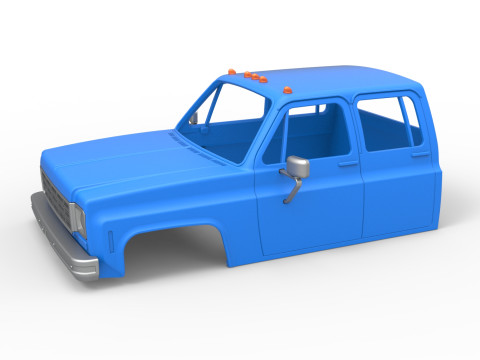 Shell of Vintage Transporter truck Scale 1 to 25 3Dプリントモデル