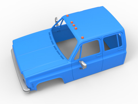 Shell of Vintage Transporter truck Scale 1 to 25 3D Принт Модель