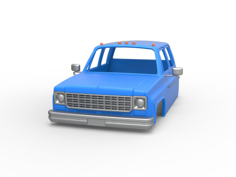 Shell of Vintage Transporter truck Scale 1 to 25 3D Принт Модель