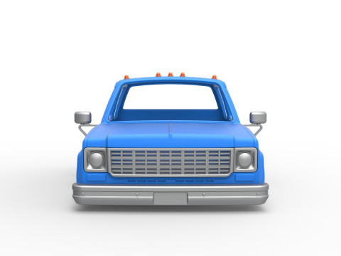 Shell of Vintage Transporter truck Scale 1 to 25 3D Принт Модель