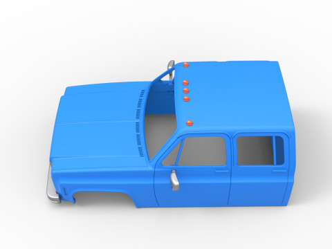 Shell of Vintage Transporter truck Scale 1 to 25 3D Принт Модель