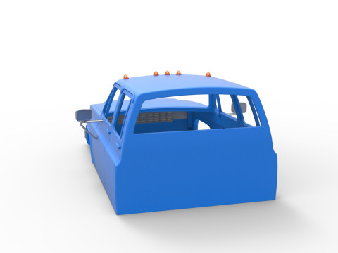 Shell of Vintage Transporter truck Scale 1 to 25 3D Принт Модель