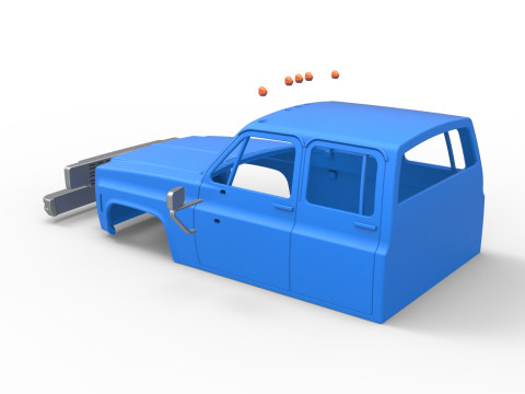 Shell of Vintage Transporter truck Scale 1 to 25 3D Принт Модель