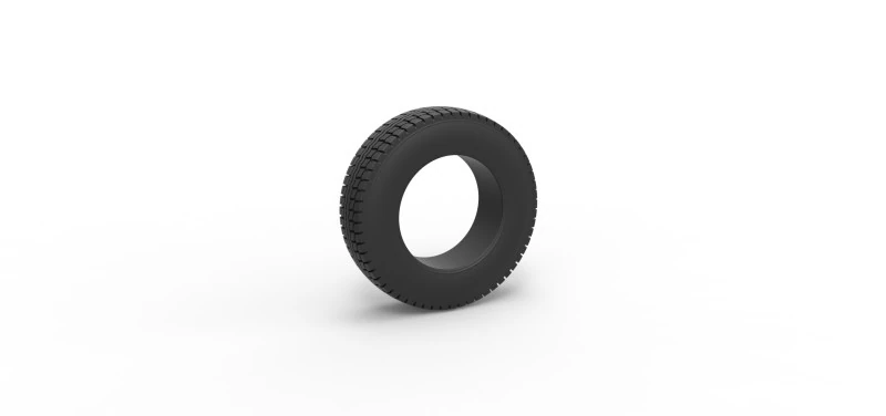 Tire of Pickup Truck Scale 1 to 25 3D Print Model .c4d .max .obj .3ds .fbx .stl .blend 
