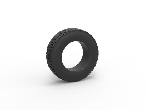 Tire of Pickup Truck Scale 1 to 25 3D Print Model