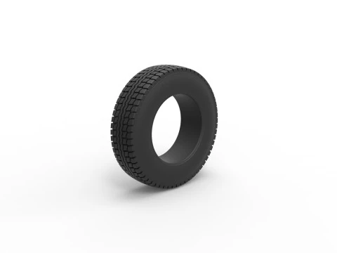 Tire of Pickup Truck Scale 1 to 25 3D Print Model