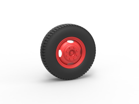 Front wheel of Pickup Truck Scale 1 to 25 Modelo de impresión 3D