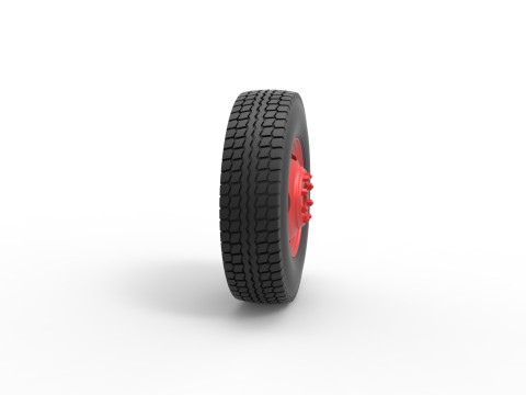 Front wheel of Pickup Truck Scale 1 to 25 3D Принт Модель