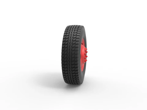 Front wheel of Pickup Truck Scale 1 to 25 3D Print Model