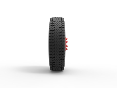 Front wheel of Pickup Truck Scale 1 to 25 3D Принт Модель