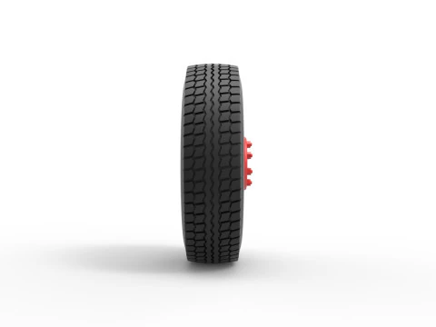 Front wheel of Pickup Truck Scale 1 to 25 3D Print Model