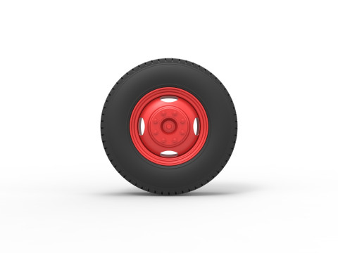 Front wheel of Pickup Truck Scale 1 to 25 3D Принт Модель