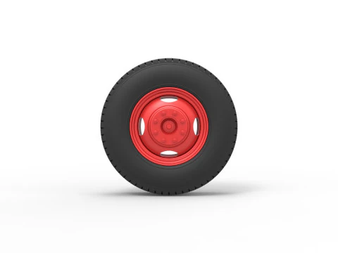 Front wheel of Pickup Truck Scale 1 to 25 3D Print Model