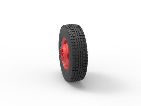 Front wheel of Pickup Truck Scale 1 to 25 3D Принт Модель