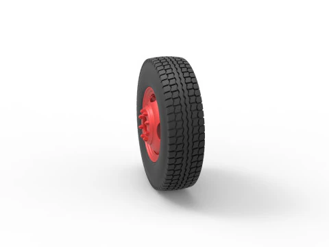 Front wheel of Pickup Truck Scale 1 to 25 3D Print Model