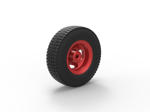 Front wheel of Pickup Truck Scale 1 to 25 3D Принт Модель