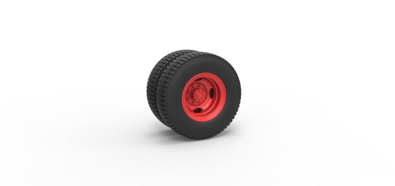 Rear wheel of Pickup Truck Scale 1 to 25 3D Baskı Modeli .c4d .max .obj .3ds .fbx .stl .blend 