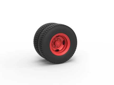 Achterwiel van Pick-up Schaal 1 tot 25 3D printmodel