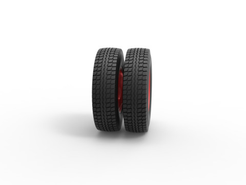 Rear wheel of Pickup Truck Scale 1 to 25 3D Baskı Modeli