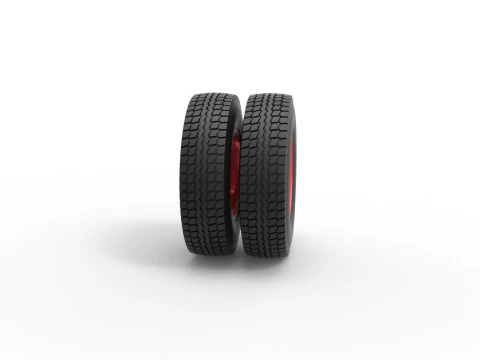 Rear wheel of Pickup Truck Scale 1 to 25 3D Print Model